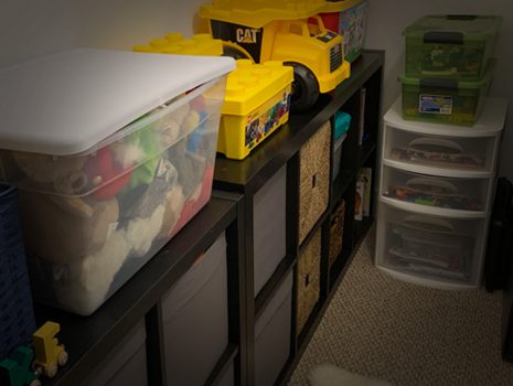 Basement Toy Closet: Declutter and Organize